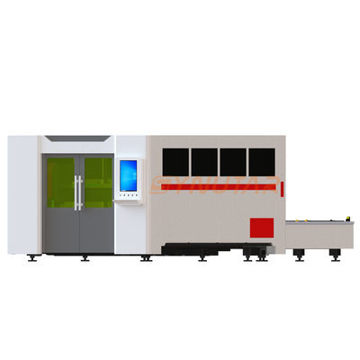 उच्च परिशुद्धता Raycus फाइबर लेजर काटने की मशीन 3000W / 6000W / 8000W